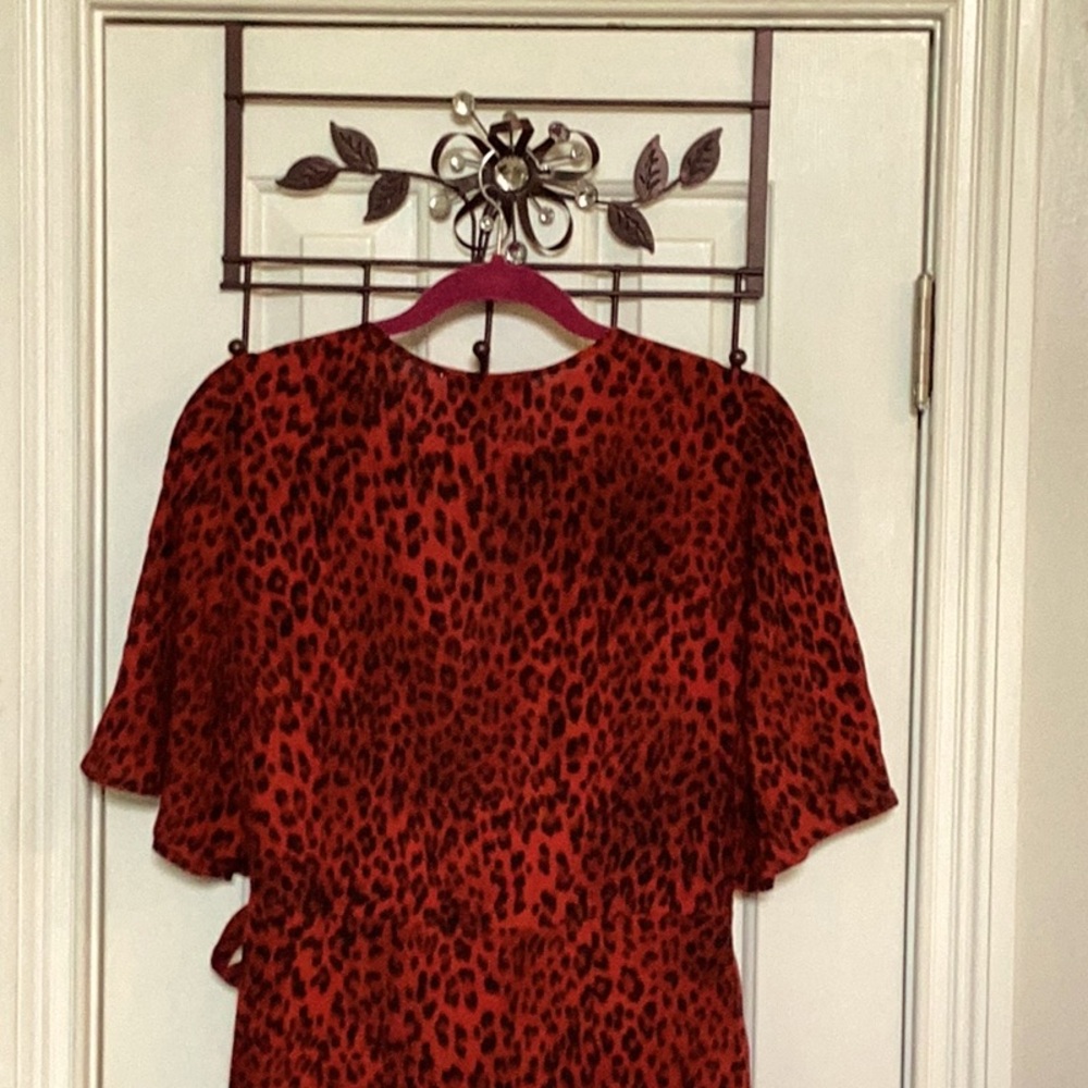 Sanctuary Animal Print Wrap Dress w/ Bell Sleeves - Picture 7 of 10